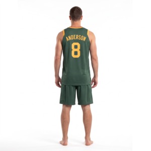 Ensemble d'uniformes de basketball personnalisés pour hommes, coupe professionnelle, jacquard, 180 GSM, maillots d'équipe sublimés, fabricant OEM - Product Image 3