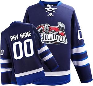 Uniformes de hockey sur glace de haute qualité Sublimation complète col en V uniformes de hockey sur glace faits en polyester régulier - Product Image 1