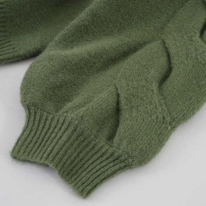 Nouvelle arrivée et nouveau design rembourré vers le bas tricot fermeture éclair femmes vêtements d'extérieur confortables pull de mode d'hiver - Product Image 4