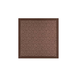 Écharpe carrée en polyester marron foncé à motif géométrique pour l'été - Product Image 1