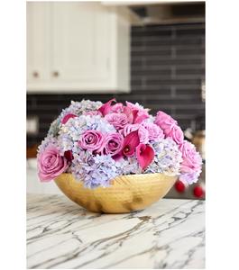 Meilleur vendeur Vase en or au design martelé Pièce maîtresse de table Arrangement floral - Product Image 1