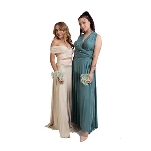 ItalienKleidung umweltfreundliches verstellbares Damenballkleid natürliches nachhaltiges Abendkleid Cocktailparty Brautjungfer Abendkleid