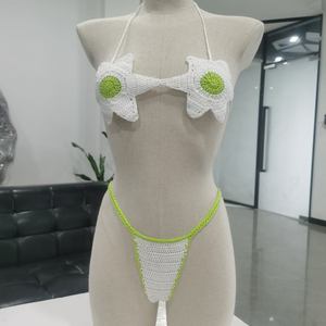Traje de baño bikini sexy de punto con gancho en la cintura, hecho a mano, estilo europeo-americano transfronterizo, novedad 2025 - Product Image 4