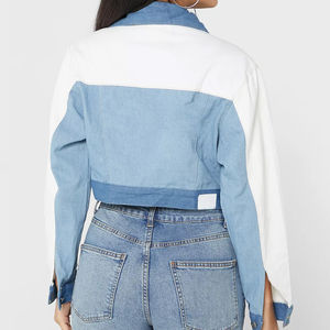 Veste en jean de haute qualité dernière conception couleur bloc pour femmes best-seller pas cher veste en jean confortable pour femmes OEM - Product Image 2