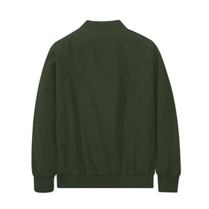 Chaqueta Bomber de tela de poliéster 100% a prueba de viento cálida para invierno manga larga chaqueta Bomber cómoda para hombres - Product Image 2