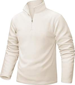 Jersey de golf ajustado para hombre de 250GSM al por mayor, logotipo personalizado, cremallera térmica en colores sólidos para deportes de invierno, marca de calidad - Product Image 1