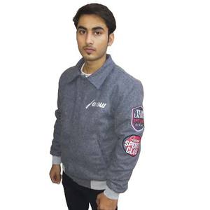 Veste universitaire de baseball brodée en chenille de laine avec logo personnalisé pour hommes manches en cuir blanc vintage avec taille supérieure hiver - Product Image 1