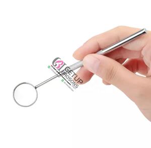 Haute Qualité Nouveau Plein Argent Extension De Cils Cercle Conception Miroir En Acier Inoxydable Avec Votre Propre Logo Personnalisé Instruments De Beauté - Product Image 4