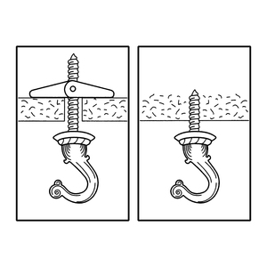 Crochet de plafond en métal laiton antique robuste et durable, capacité 30 lb, 1,5 pouce, installation facile, réutilisable - Product Image 4