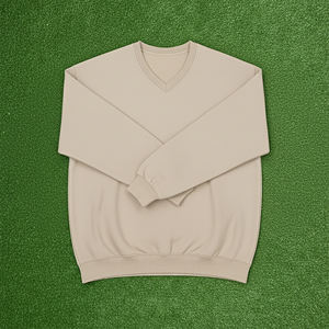 Sudadera de Mujer de Alta Calidad, Corte Holgado, Cuello en V, Tejido de Canalé, Hombros Caídos, Personalizada con Estampado Frontal, Estilo Urbano, 100% Algodón - Product Image 5