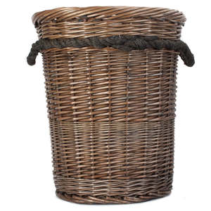 Deluxe Korbgeflecht Korb Mit Sackleinenfutter Und Seilgriff Hoher Cestas tejidas de calidad - Product Image 3