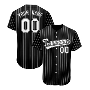 Uniformes d'entraînement de softball unisexes personnalisables, maillots de baseball personnalisés, imprimés rayés avec nom et numéro, grandes tailles, respirants - Product Image 2