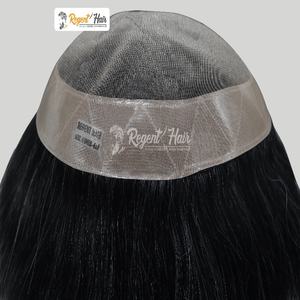 REGENT Mono Man's <b>Toupee</b> With Human Hair Hand Tied Weft Natural Wave Straight Style Stock For Wholesale - Product Image 3