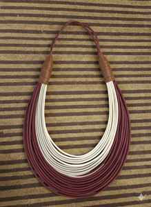 Collier moderne épais à plusieurs couches, collier en cordon ciré, meilleur cadeau pour les fêtes, collier ras du cou, broderie de créateur pour les fêtes des femmes - Product Image 2