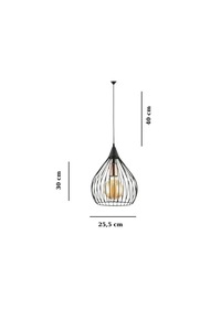 Lampadario nero rustico collezione MHK-metallo nero lampadario industriale