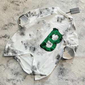 T-shirts de sport pour hommes CUBA SPORTS, 100% coton, 250 g/m², surdimensionnés, col rond long, lettres, logo personnalisé, sérigraphie, ample - Product Image 4