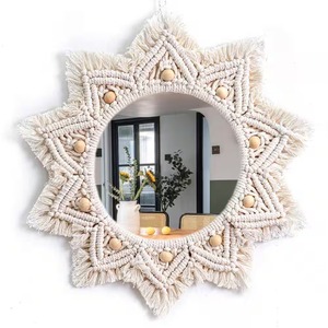 Best Selling Macrame <b>Mirror</b> Wall <b>Hanging</b> Modern Design Style for Decorative Purpose Available at Wholesale Price in India - Product Image 3