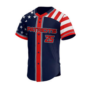 Camisetas de Béisbol con Diseño de Equipo y Bandera Personalizada, Transpirables, de Secado Rápido, Fabricante Profesional de Camisetas Deportivas - Product Image 1