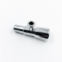 Robinet d'angle en acier inoxydable avec cartouche en laiton chromé