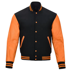 OEM fabricant de haute qualité personnalisé Baseball Letterman veste coupe-vent Varsity Chenille broderie décontracté coton tissu - Product Image 1
