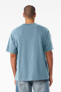 T-shirt unisexe à manches courtes et col rond, tricot jersey simple, finition lavée douce, streetwear décontracté, impression de marque, broderie - Product Image 3