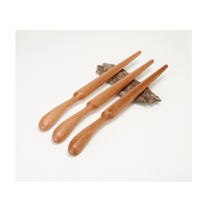 Juegos de utensilios de madera de acacia Spurtle para servir y cocinar Juegos de espátulas Antiadherente Biodegradable Durable - Product Image 2