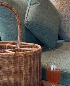 Estante de mimbre para 6 botellas, la mejor opción, cesta de almacenamiento de vino de mimbre con asa para Bar, Picnic y decoración del hogar - Product Image 4