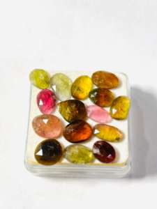 20.42 Carats Rose Cut Tourmaline Pierres Précieuses Style Unique Naturel Multi Tourmaline Pierres À Facettes Lâches Changement De Couleur Optique - Product Image 5