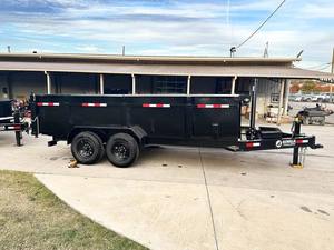 Remolque volquete IBeam telescópico 7x16 con lados de 3 pies, ejes 7K, núcleo de Motor de engranaje GVWR de 14K para Tractor agrícola, nuevo y usado - Product Image 2