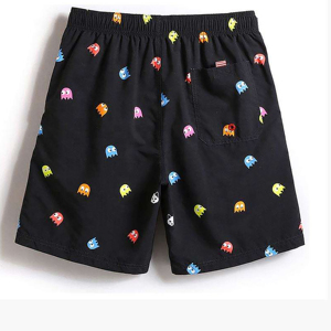 กางเกงขาสั้นโพลีเอสเตอร์สำหรับผู้ชายกางเกงไฮสตรีทแบบตาข่ายระบายอากาศพิมพ์โลโก้ด้วยการระเหิดแบบยืดหยุ่นที่ปิดเอว - Product Image 5