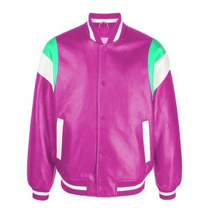 Chaqueta universitaria de béisbol con logotipo personalizado de alta calidad para hombre, soporte de tela de lona, Frente bordado de chenilla para uso universitario - Product Image 6