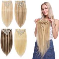 Vente en gros Extensions de cheveux humains invisibles à clipser vietnamiens les plus vendus Remy sans traitement chimique Double extrémités dessinées