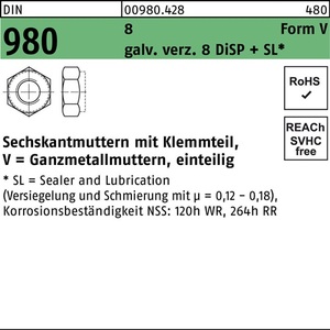 Tuerca Hexagonal DIN 980 V M10-8 Electrogalvanizada 500 Piezas - Product Image 1