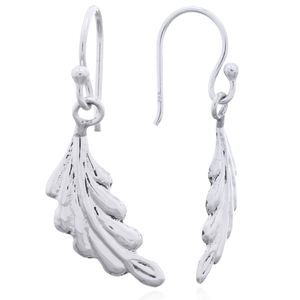 ต่างหูเงินแท้ 925 รูปใบไม้ ดีไซน์หรูหราสำหรับผู้หญิง เหมาะสำหรับงานปาร์ตี้และโอกาสเป็นของขวัญ - Product Image 1