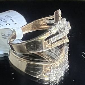 Elegante anillo de oro amarillo sólido de 18 quilates para novia y aniversario, Diamante Real certificado, regalo de joyería de compromiso de 14K - Product Image 6