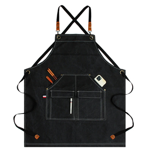 MORGANS Custom Cross Back Straps Long Denim <b>Kitchen</b> Cooking <b>Aprons</b> <b>Women</b> - Product Image 5