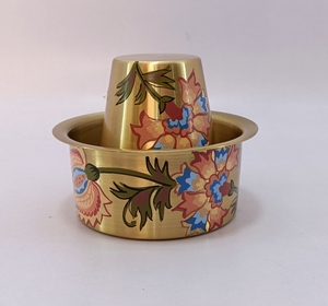 Indian Handcrafted Floral Printed Pure Copper <b>Water</b> <b>Bottle</b> Leakproof <b>Metal</b> Drinkware <b>Bottle</b> for Wellness & Home Gift - Product Image 6
