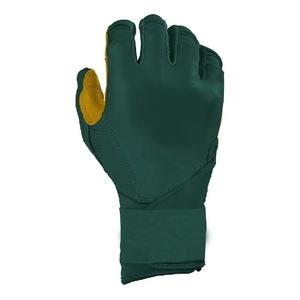 Guantes de Bateo de Béisbol de Cuero de Oveja de Alta Calidad, Color Verde, Diseño de Logotipo Personalizado, Duraderos, Profesionales, Cierre de Hebilla para Mano Izquierda - Product Image 3