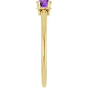 Stuller Youth Birthstone <b>Ring</b> 14KY <b>Crystal</b> <b>Ring</b> 19399:60025P Collection - Product Image 3