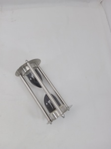 Sablier nautique décor de sable noir argent poli coulée à la main sablier Vintage Marine horloge de bureau à collectionner - Product Image 6
