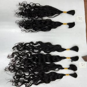 Peluca de 1 donante del sur de la India, estilos de onda Afro, 1B, cutícula negra Natural alineada, extensiones de cabello humano virgen crudo, buen blanqueamiento - Product Image 6