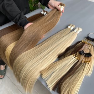 Extensions de cheveux en vrac doubles vierges crues couleur personnalisable Style afro droit naturel type de dentelle non traitée sans trame humaine - Product Image 2