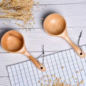 2 Packs de cuillère en bois Akamino cuillère à sel de bain pour sauna, cuillère à riz en bois massif pour bidons-Vaisselle polyvalente - Product Image 6