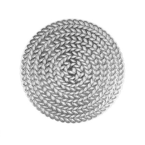 Hot Customization <b>Set</b> of 4 Pcs Metal Round Coaster in <b>Silver</b> Coffee <b>tea</b> Serving Platter Dining Table Decorative Coaster - Product Image 5