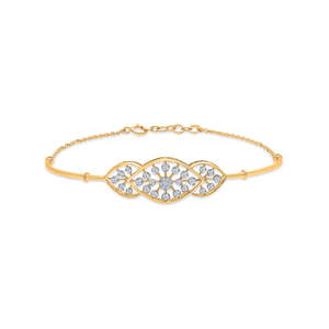 Bracelet Grace Curve Or et Diamants pour Femme - Product Image 2