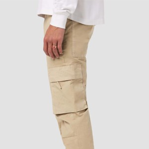 Pantalon évasé Walker Kaki Cargo Kick pour homme-Pantalon évasé élégant à taille haute avec plusieurs poches cargo, idéal - Product Image 6