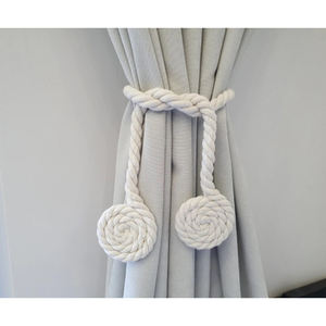 Farmhouse Handmade Macrame Rope Tiebacks with Tassel Finished Perfect for Living Room Curtain Holdback Top Material Accessories - Product Image 5
