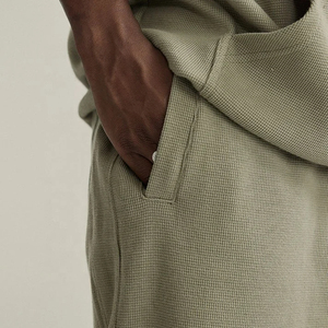 100% coton éponge hommes sweat-shirt personnalisé DTG motif bord brut ourlet soleil délavé lavage à l'acide écologique - Product Image 5