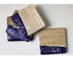 Sous-verre en résine époxy en bois personnalisé nouveau style Tapis pour la maison Vaisselle de table Décoration de table Nouveau style Tapis pour la maison - Product Image 2