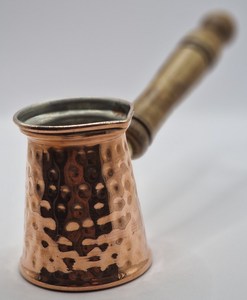 Solid hammered copper wooden handle Turkish coffee pot <b>tableware</b> coffee cup home kitchen restaurant hotel <b>party</b> <b>table</b> <b>decor</b> - Product Image 3